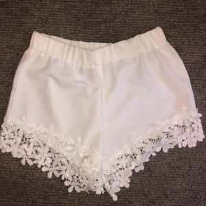 Boohoo white shorts